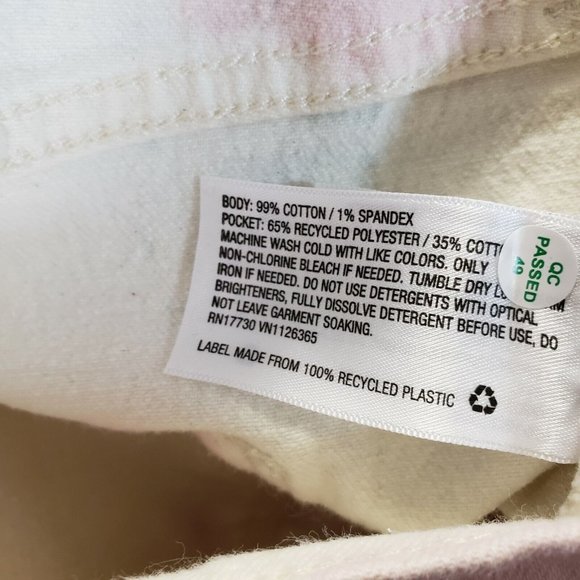 Universal Thread Womens Vintage Straight Jeans Sz 18 White Pink High Rise - Picture 7 of 7